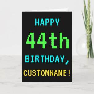 Fun /Retro Video Game Kijk 44th Birthday Kaart