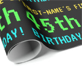 Fun /Retro Video Game Kijk 45e verjaardag Cadeaupapier (Rol Hoek)