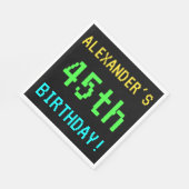 Fun /Retro Video Game Kijk 45e verjaardag Servet (Hoek)