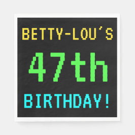 Fun /Retro Video Game Kijk 47e verjaardag Servet