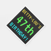 Fun /Retro Video Game Kijk 47e verjaardag Servet (Hoek)