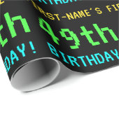 Fun /Retro Video Game Kijk 49th Birthday Cadeaupapier (Rol Hoek)