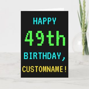 Fun /Retro Video Game Kijk 49th Birthday Kaart