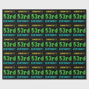 Fun /Retro Video Game Kijk 53rd Birthday Cadeaupapier