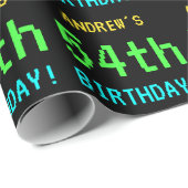 Fun /Retro Video Game Kijk 54th Birthday Cadeaupapier (Rol Hoek)