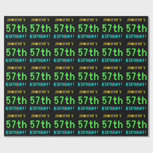 Fun /Retro Video Game Kijk 57th Birthday Cadeaupapier
