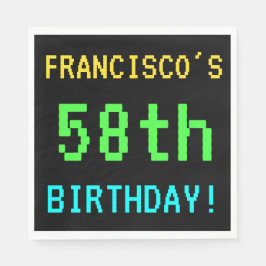 Fun /Retro Video Game Kijk 58th Birthday Servet