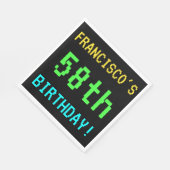 Fun /Retro Video Game Kijk 58th Birthday Servet (Hoek)