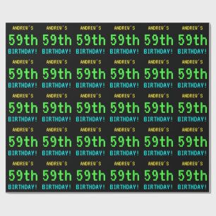 Fun /Retro Video Game Kijk 59th Birthday Cadeaupapier