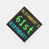 Fun /Retro Video Game Kijk 61st Birthday Servet (Hoek)