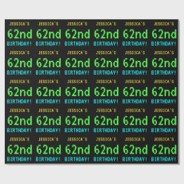 Fun /Retro Video Game Kijk 62e verjaardag Cadeaupapier