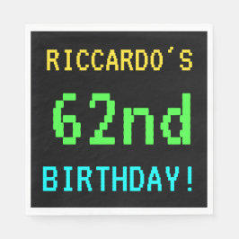 Fun /Retro Video Game Kijk 62e verjaardag Servet