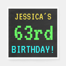 Fun /Retro Video Game Kijk 63rd Birthday Servet