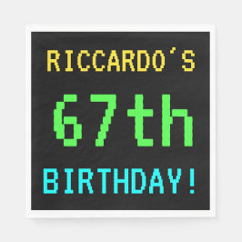 Fun /Retro Video Game Kijk 67e verjaardag Servet