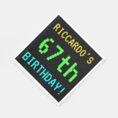 Fun /Retro Video Game Kijk 67e verjaardag Servet (Hoek)