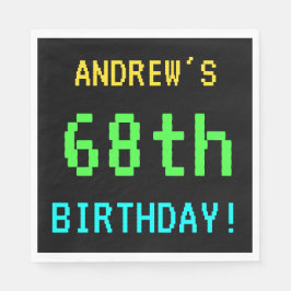 Fun /Retro Video Game Kijk 68e verjaardag Servetten
