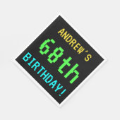 Fun /Retro Video Game Kijk 68e verjaardag Servetten (Hoek)