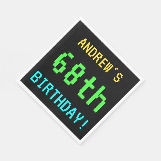Fun /Retro Video Game Kijk 68e verjaardag Servetten (Hoek)