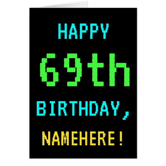 Fun /Retro Video Game Kijk 69th Birthday (Voorkant)