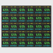 Fun /Retro Video Game: kijk 6e verjaardag Cadeaupapier (Vlak)