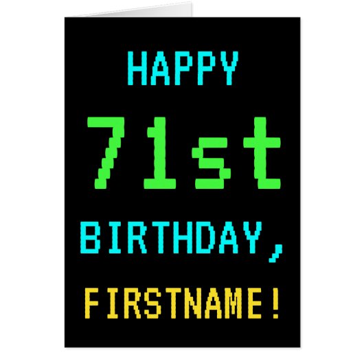 Fun /Retro Video Game Kijk 71e verjaardag (Voorkant)