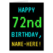 Fun /Retro Video Game Kijk 72e verjaardag (Voorkant)