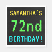 Fun /Retro Video Game Kijk 72e verjaardag Servetten (Voorkant)