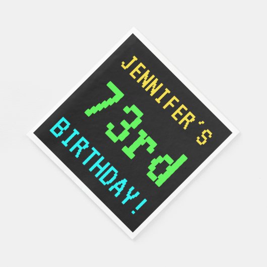 Fun /Retro Video Game Kijk 73rd Birthday Servetten (Hoek)