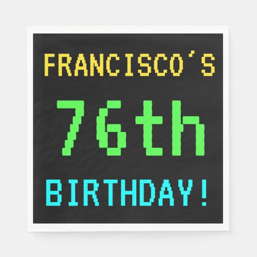 Fun /Retro Video Game Kijk 76e verjaardag Servetten (Voorkant)