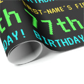 Fun /Retro Video Game Kijk 77th Birthday Cadeaupapier (Rol Hoek)