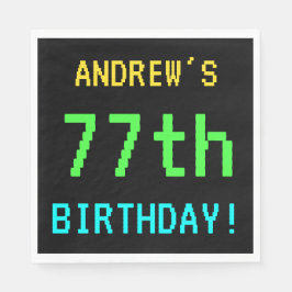 Fun /Retro Video Game Kijk 77th Birthday Servetten