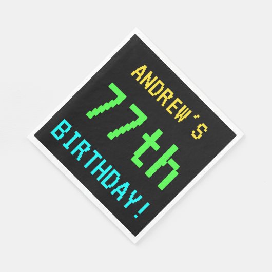 Fun /Retro Video Game Kijk 77th Birthday Servetten (Hoek)