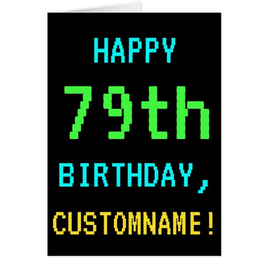 Fun /Retro Video Game Kijk 79th Birthday (Voorkant)