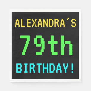 Fun /Retro Video Game Kijk 79th Birthday Servet