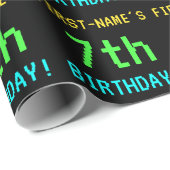 Fun /Retro Video Game: kijk 7e verjaardag Cadeaupapier (Rol Hoek)