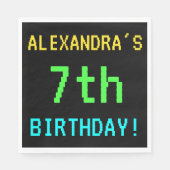 Fun /Retro Video Game: kijk 7e verjaardag Servet (Voorkant)