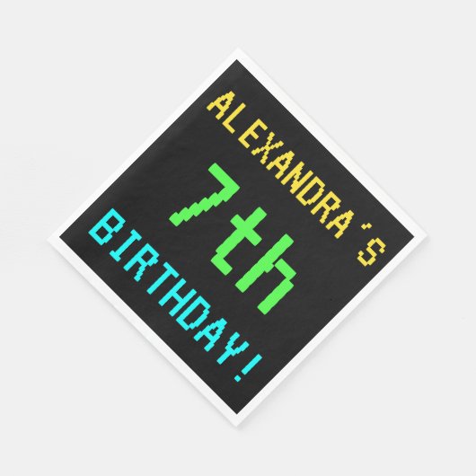 Fun /Retro Video Game: kijk 7e verjaardag Servet (Hoek)