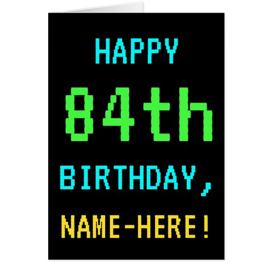 Fun /Retro Video Game Kijk 84th Birthday (Voorkant)