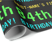 Fun /Retro Video Game Kijk 84th Birthday Cadeaupapier (Rol Hoek)