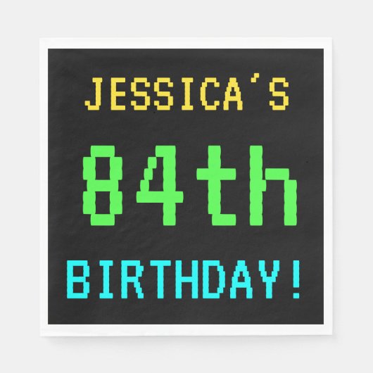 Fun /Retro Video Game Kijk 84th Birthday Servetten (Voorkant)