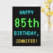 Fun /Retro Video Game: kijk 85e verjaardag Kaart (Gele Bloem)