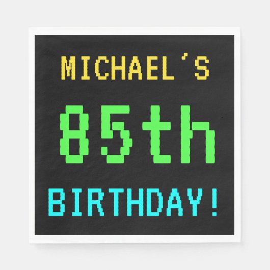 Fun /Retro Video Game: kijk 85e verjaardag Servet (Voorkant)