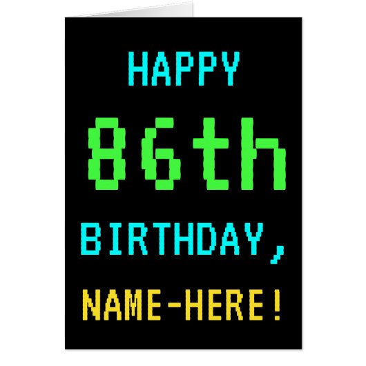Fun /Retro Video Game Kijk 86th Birthday (Voorkant)