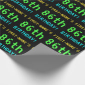 Fun /Retro Video Game Kijk 86th Birthday Cadeaupapier (Hoek)