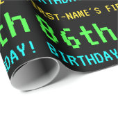 Fun /Retro Video Game Kijk 86th Birthday Cadeaupapier (Rol Hoek)