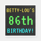 Fun /Retro Video Game Kijk 86th Birthday Servetten (Voorkant)