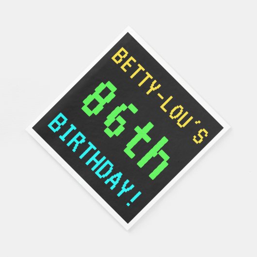 Fun /Retro Video Game Kijk 86th Birthday Servetten (Hoek)