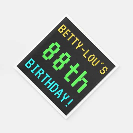 Fun /Retro Video Game Kijk 88th Birthday Servetten (Hoek)