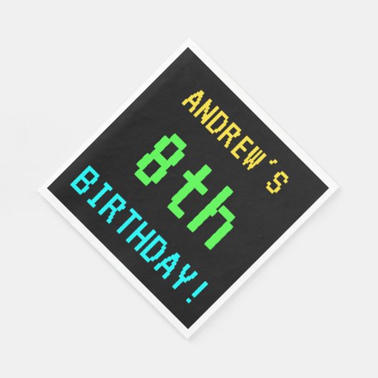 Fun /Retro Video Game Kijk 8th Birthday Servetten (Hoek)