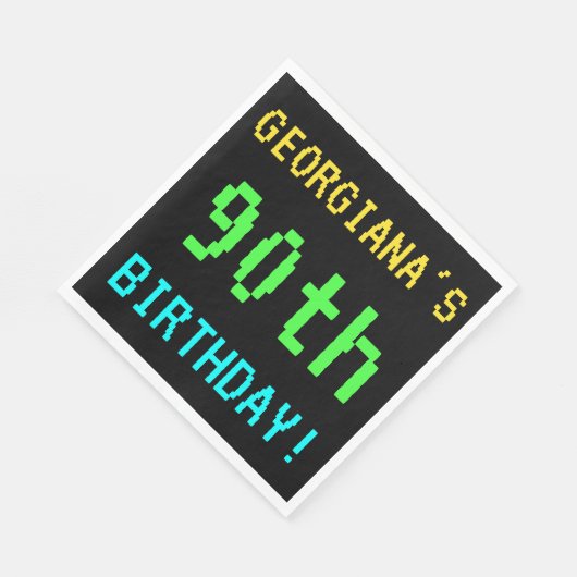 Fun /Retro Video Game Kijk 90e verjaardag Servetten (Hoek)